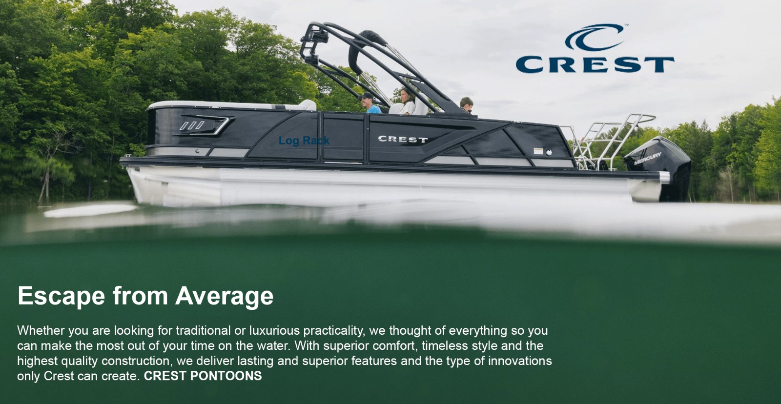 Crest Pontoons Boat Dealer Near Lake Carroll and Freeport Illinois